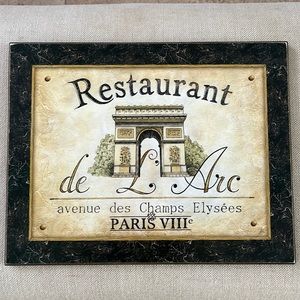 Home Decor Sign Paris